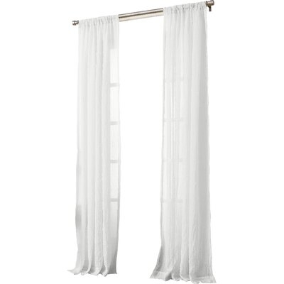 Brooker Solid Sheer Rod Pocket Single Curtain Panel - Image 0