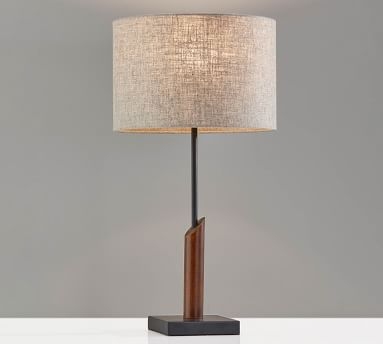 Cornelius Wood Table Lamp, Black & Walnut - Image 2