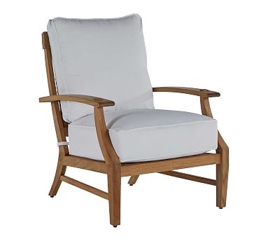 Astola Lounge Chair Cushions, Sunbrella(R) - Outdoor Linen; Dove - Image 0