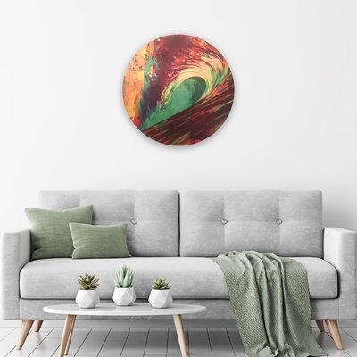 Fire Wave by Dovecove - Unframed Print on Wood - Image 0