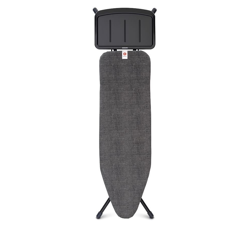 Brabantia Black Denim Ironing Board With Solid Steam Unit Holder, 49" X 15" - Image 0