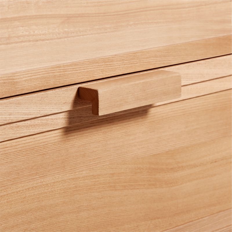 Calypso 72" Rectangular Natural Wood Storage Console Table - Image 5