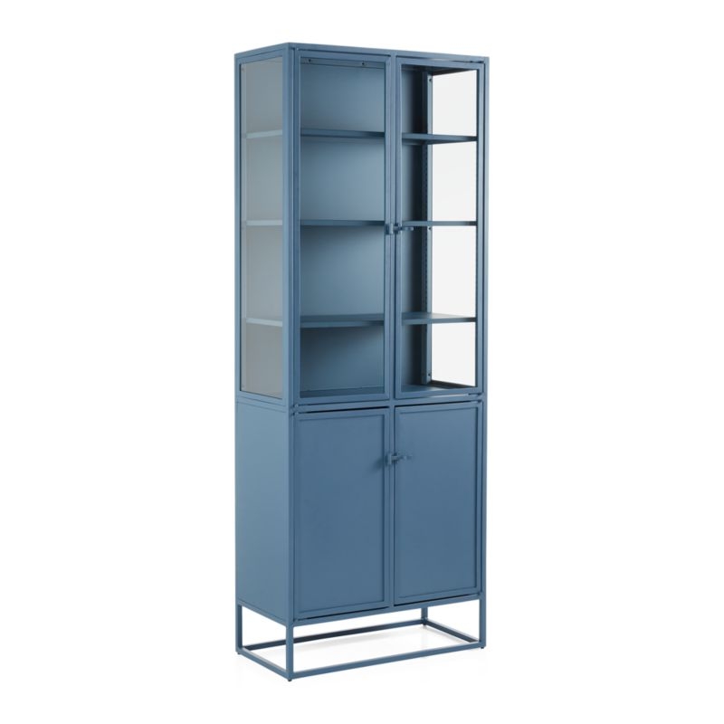 Casement Blue Tall Metal Cabinet - Image 3