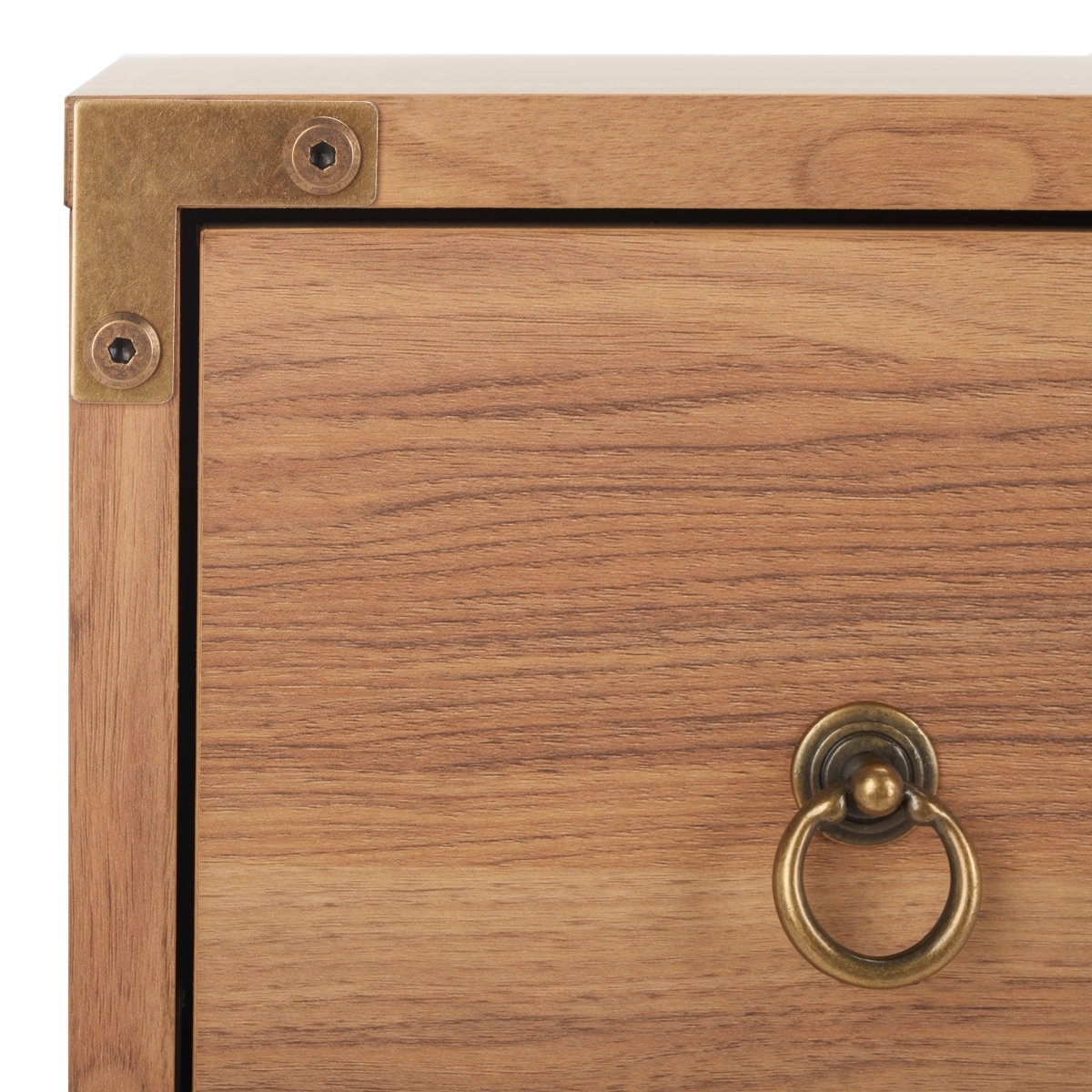 Galio 3 Drawer Chest - Oak / Gold - Safavieh - Image 2