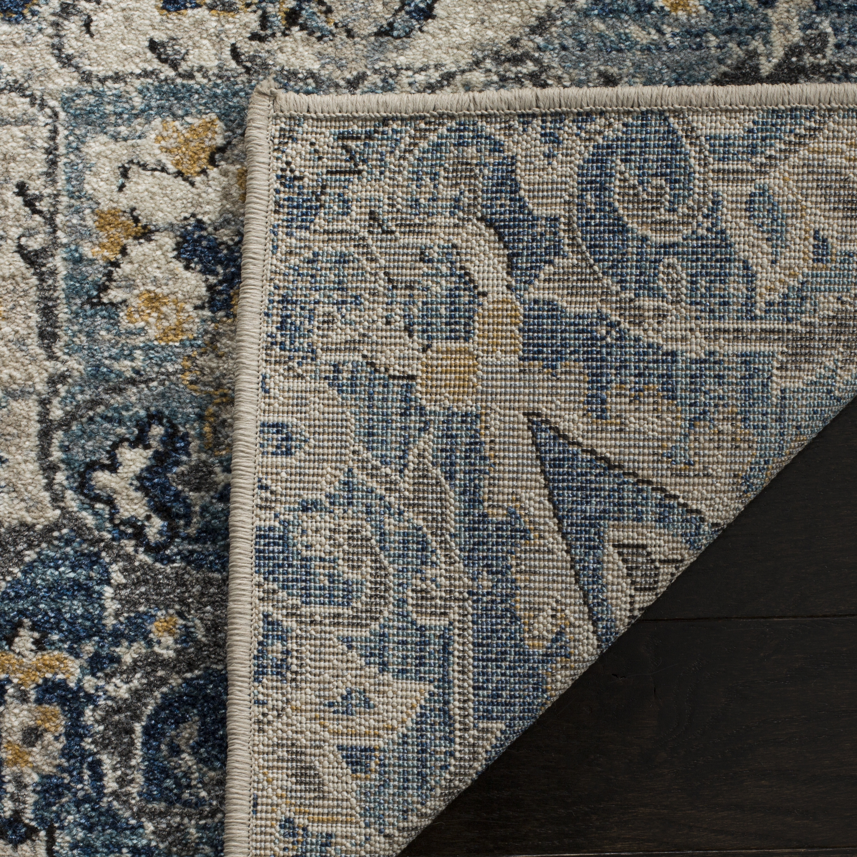 Arlo Home Woven Area Rug, CAR280M, Ivory/Blue,  3' X 5' - Image 2