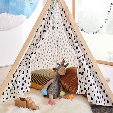 Collapsible Play Tent, Natural, WE Kids - Image 3