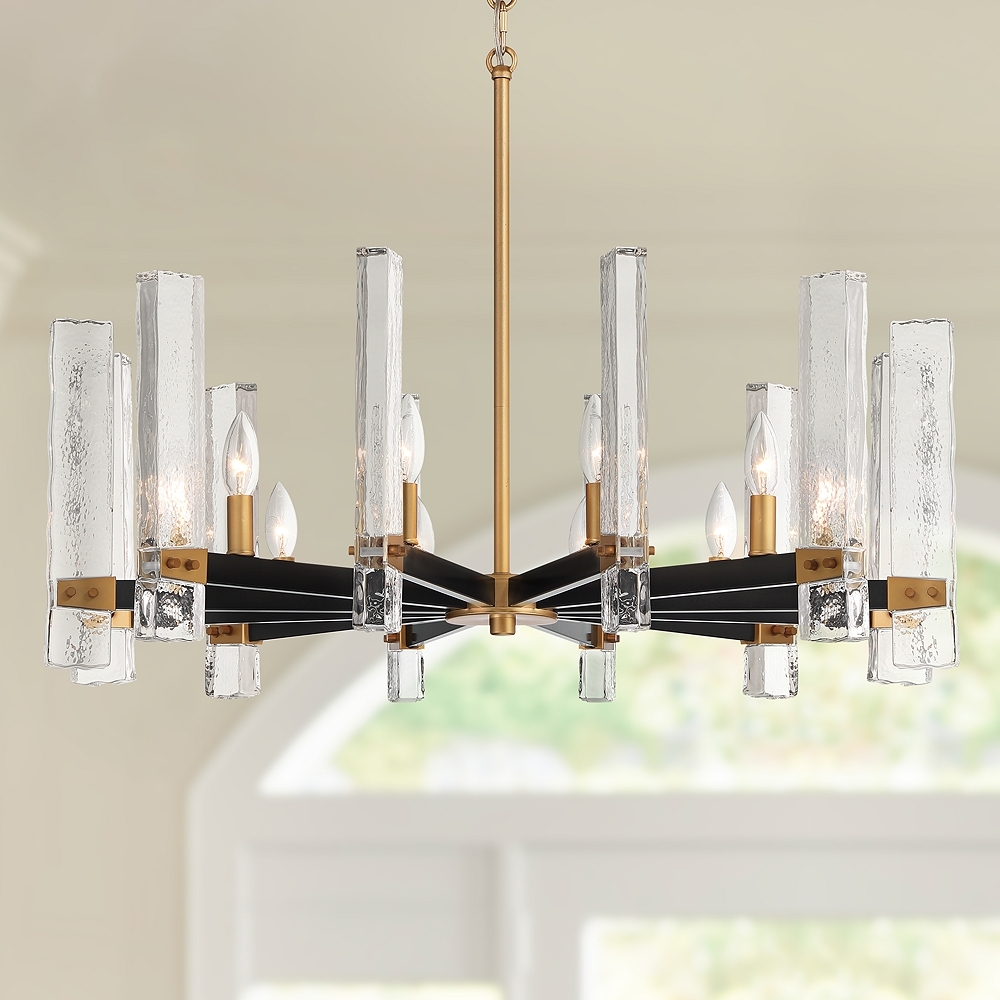 Possini Euro Daphne 32 1/4" Wide Gold Black 12-Light Modern Chandelier - Image 0