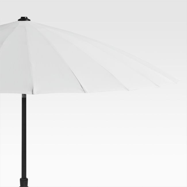 9' Dome White Outdoor Patio Umbrella - Image 0