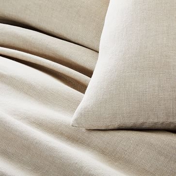 Hemp Cotton Solid Duvet, Full/Queen Duvet &amp; Standard Shams, Misty Gray - Image 4