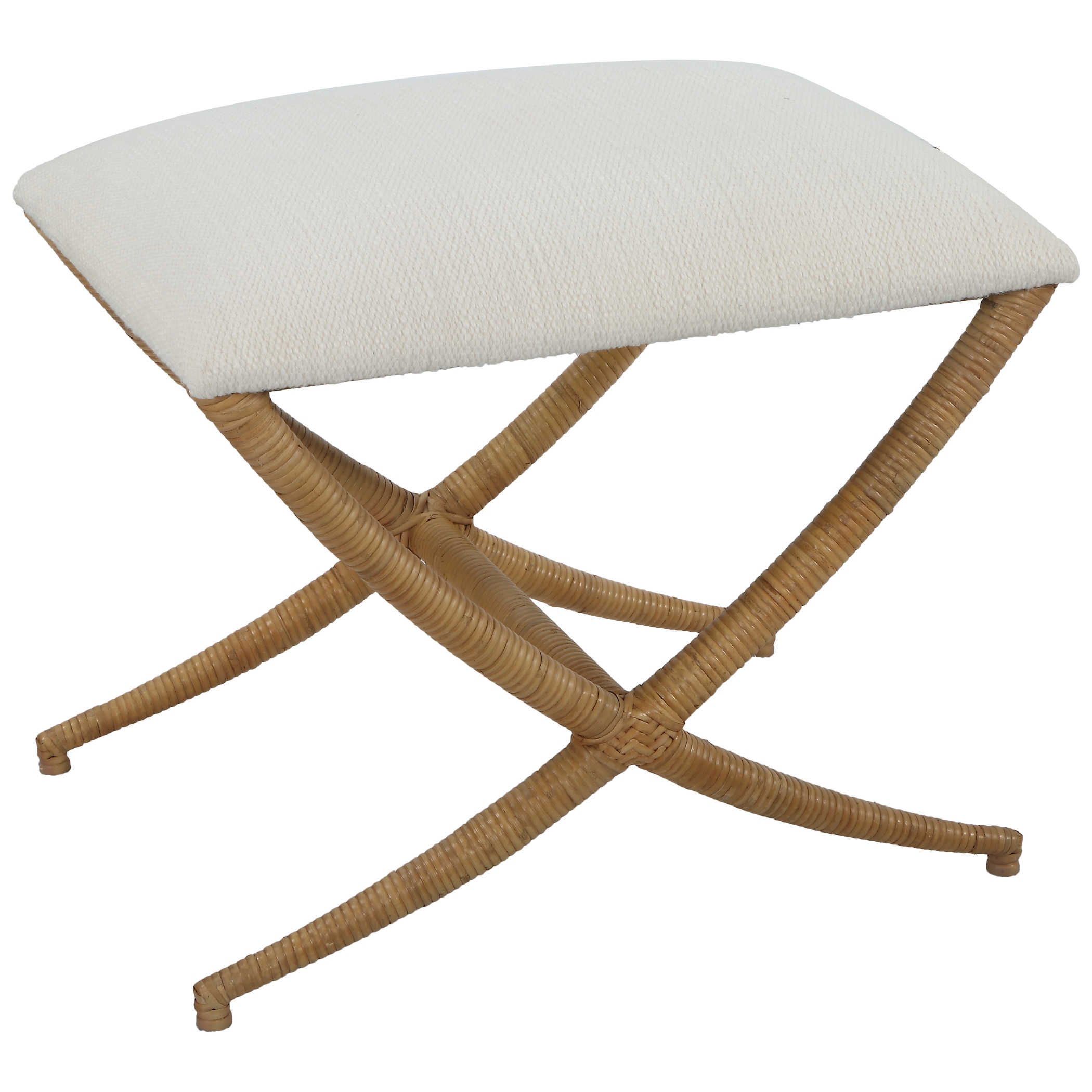 Expedition White Fabric Small Bench - Image 3