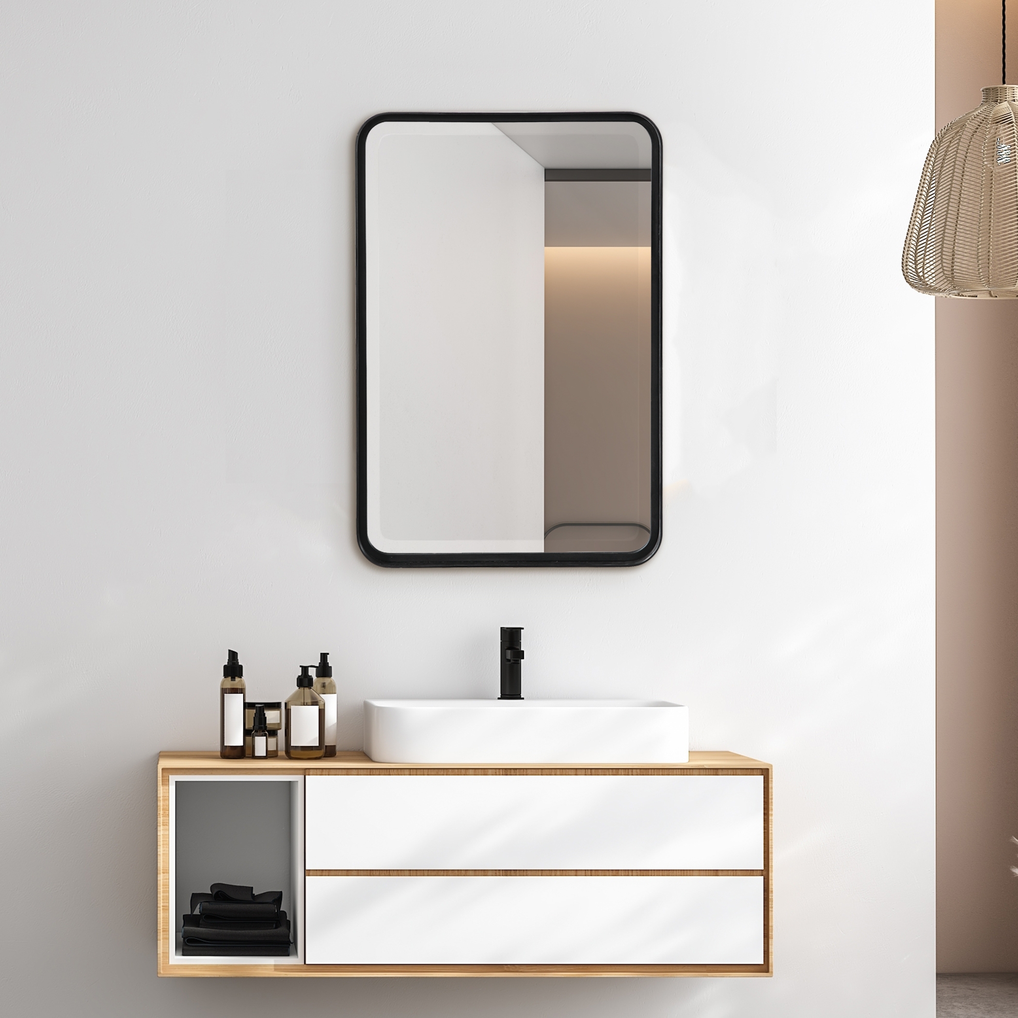 Croften Black Vanity Mirror - Image 2