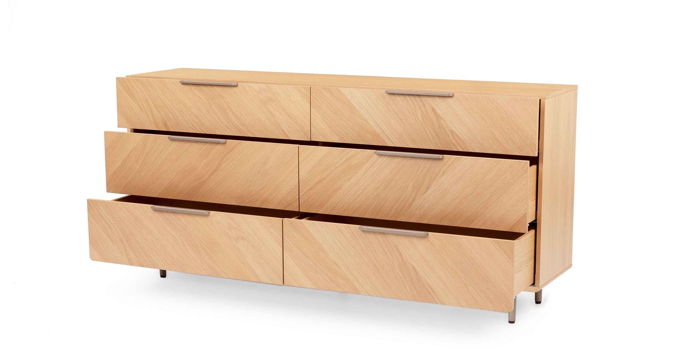 Nera Oak 6-Drawer Double Dresser - Image 3