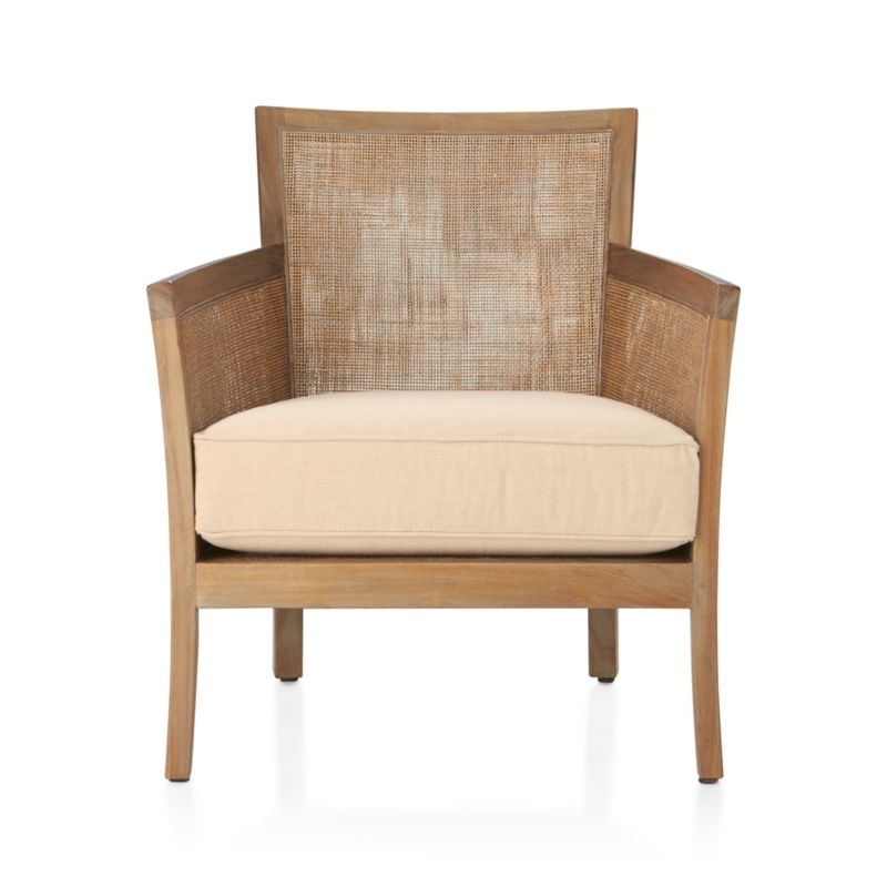 Blake Grey Wash Rattan Chair with Fabric Cushion - Image 4