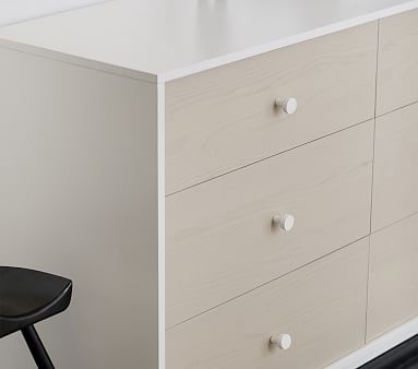 Milo Extra-Wide Dresser, Simply White/Pebble, In-Home Delivery - Image 2