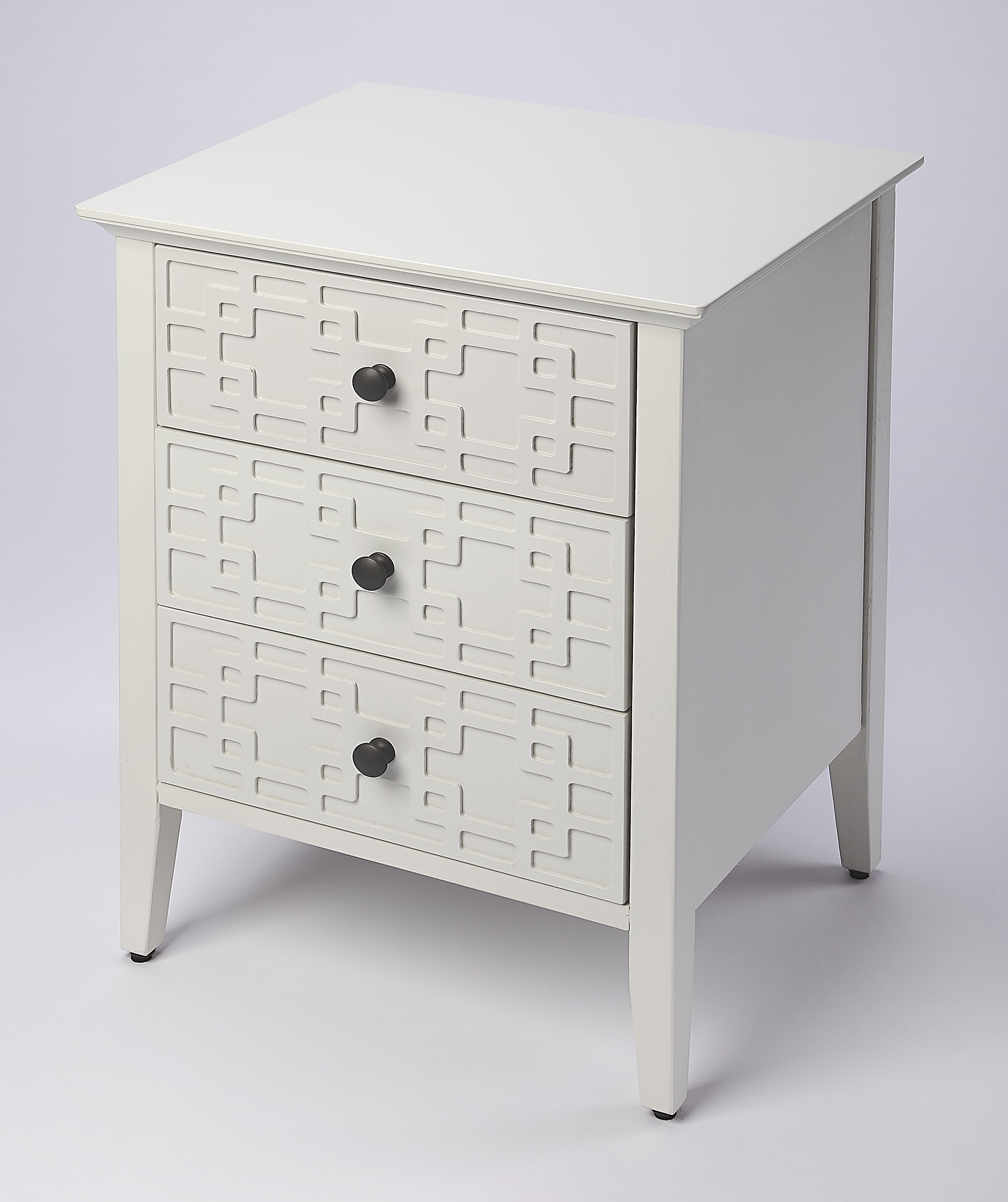 Kinsley Smooth White Nightstand - Image 1