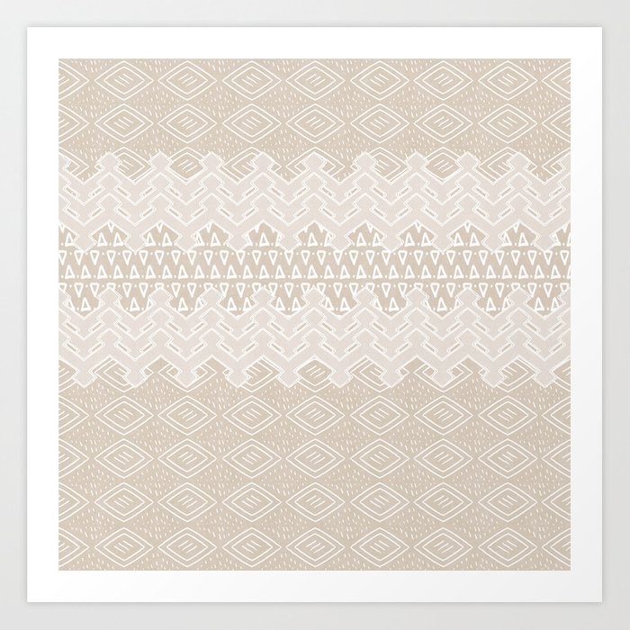 Akra In Tan Art Print by House Of Haha - X-Small - Image 0