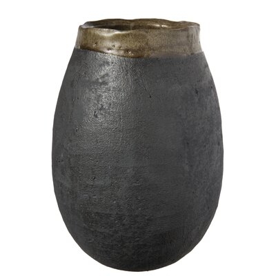 Goetz Dark Gray 10.5" Ceramic Table Vase - Image 0