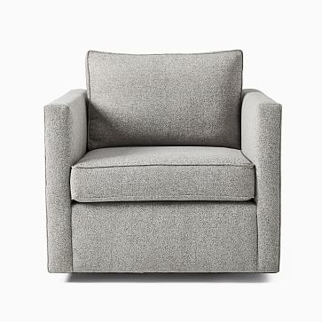 Harris Swivel Chair, Poly, Performance Velvet, Lagoon, Concealed Support - Image 2