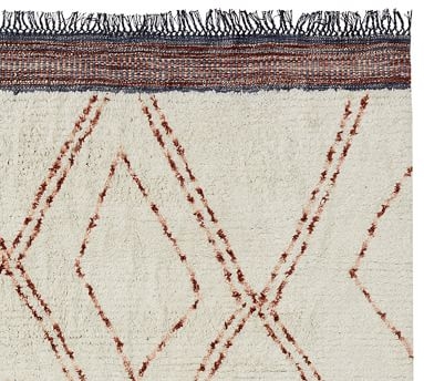 Renon Hand-Knotted Shag Rug, 8 x 10', Warm Multi - Image 1