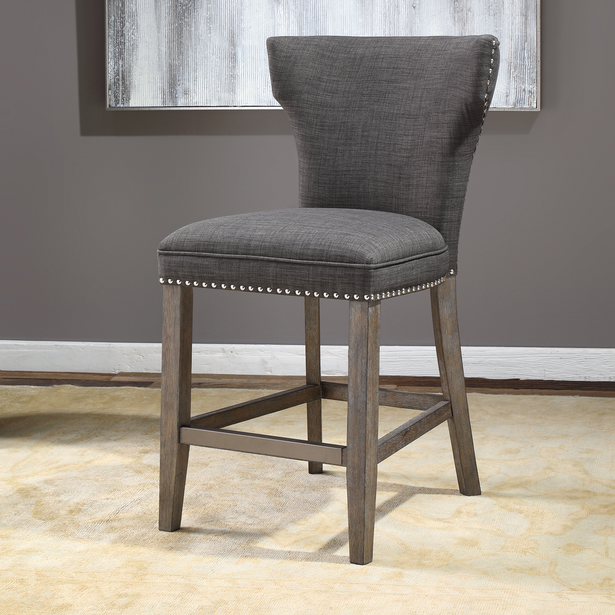 Arnaud Charcoal Counter Stool - Image 8