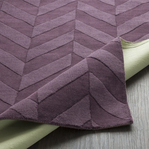 Central Park Purple Indoor 2'3" x 14' Handmade Rug - Image 4