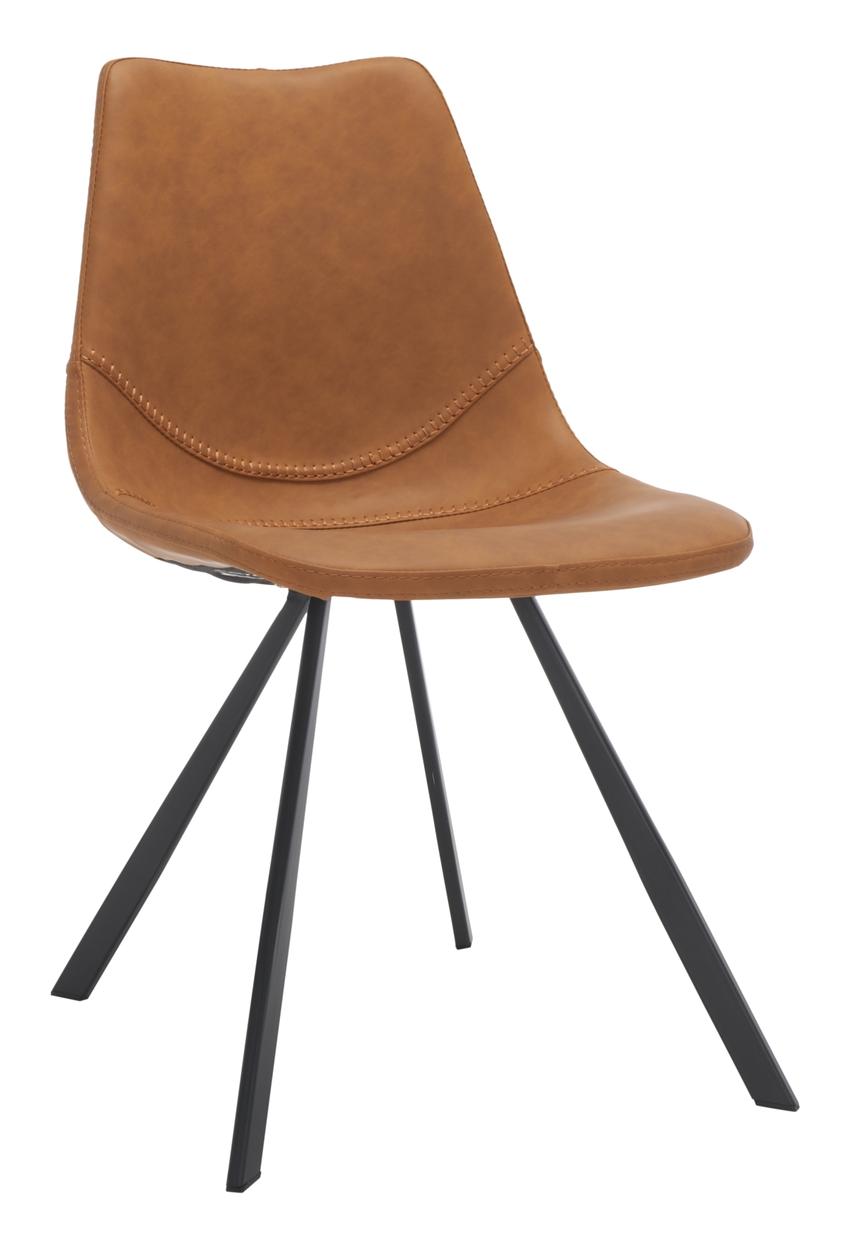 Kayne Dining Chair - Cognac / Black - Safavieh - Image 6