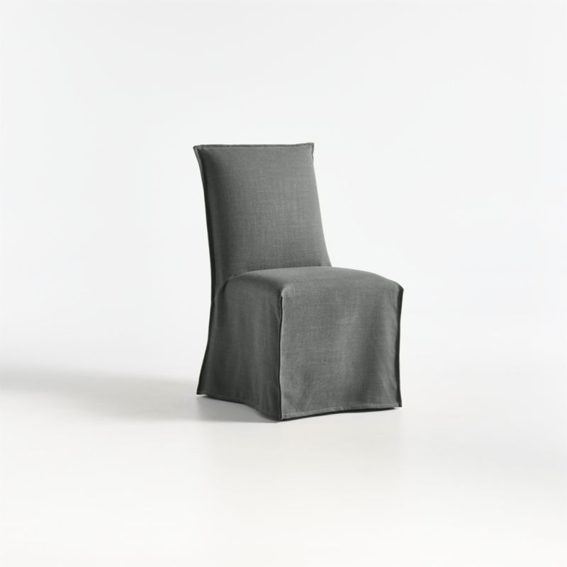 Addison Charcoal Slipcovered Dining Chair - Image 2