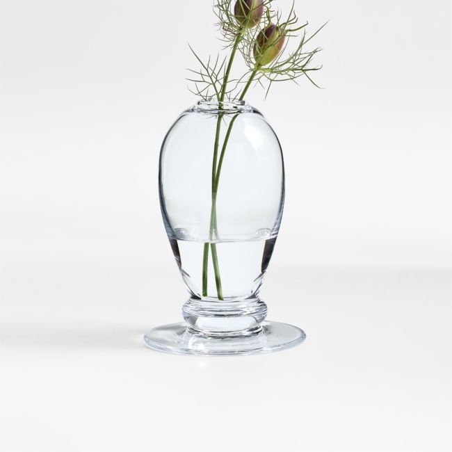 Ophelia Short Clear Glass Bud Vase 5" - Image 0