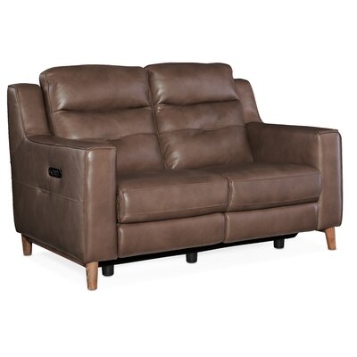 Lachlan Leather Reclining Loveseat - Image 0