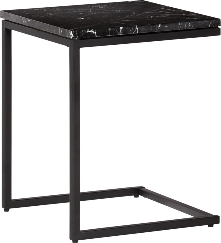 Smart Black C Table with Black Marble Top - Image 2
