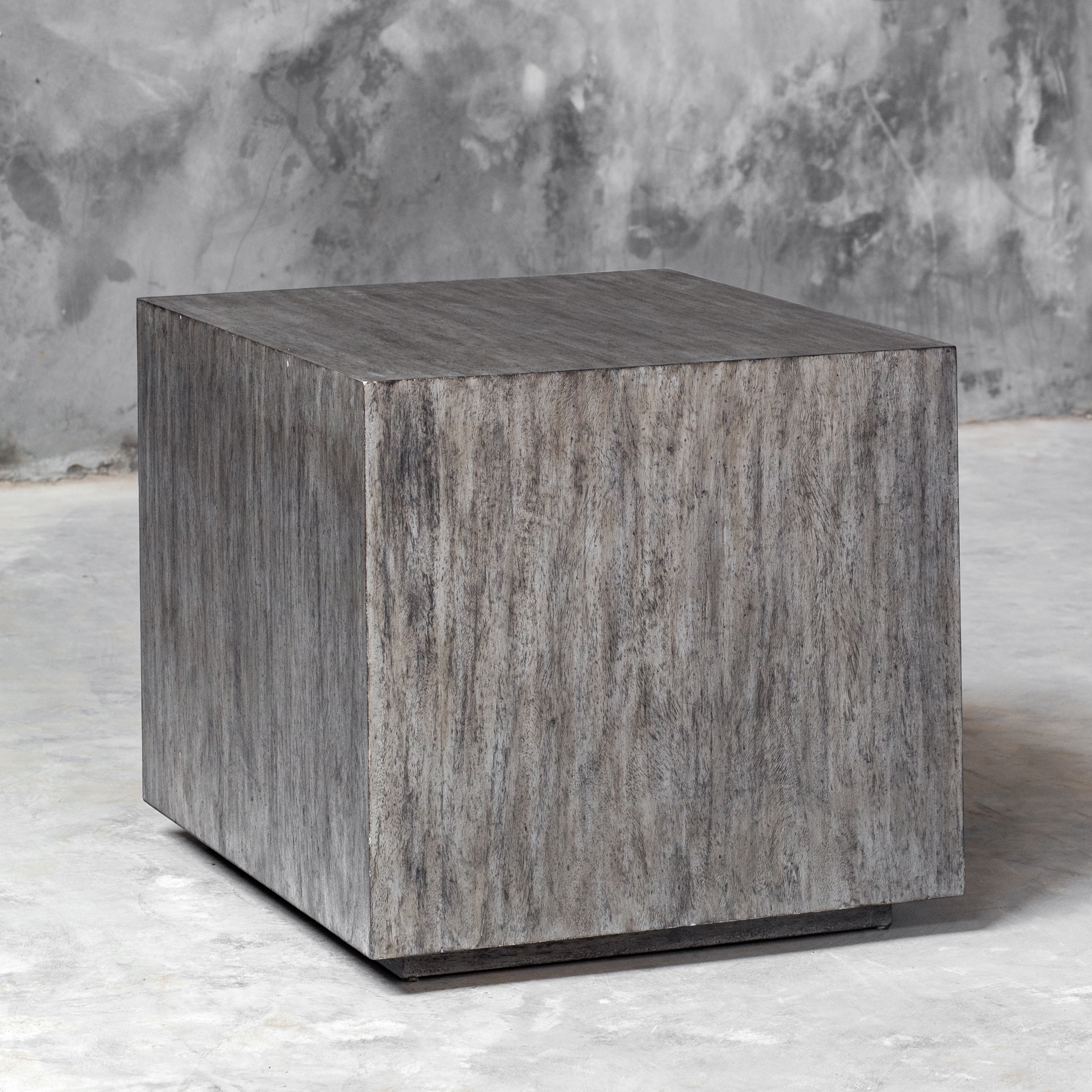 Kareem Modern Gray Side Table - Image 2