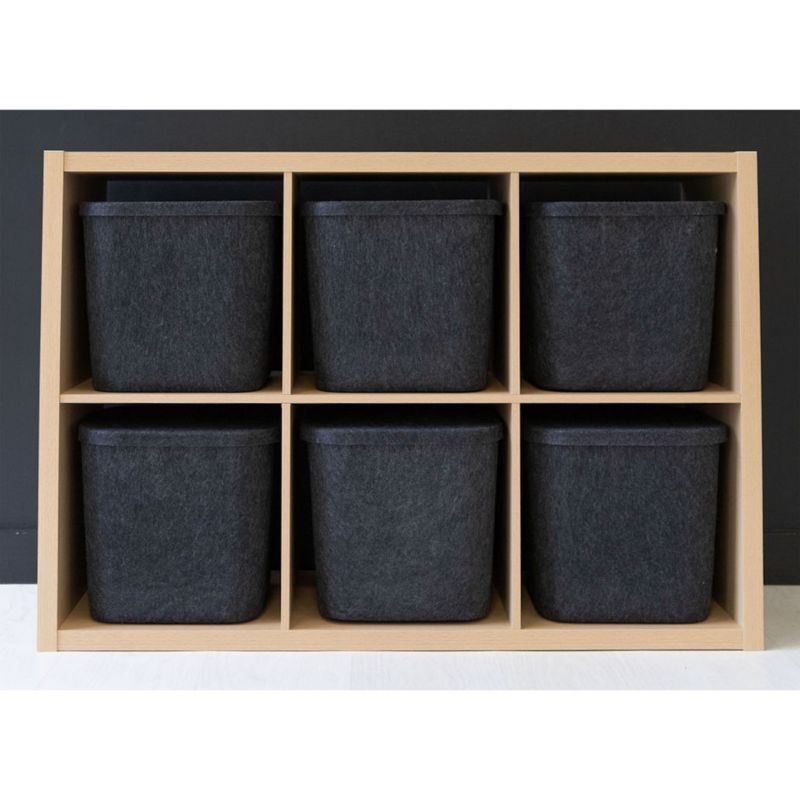 Sortjoy Original Carbon Sculpted Storage Bin with Lid - Image 1
