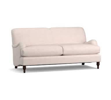 Carlisle English Arm Upholstered Tightback Grand Sofa 90", Polyester Wrapped Cushions, Denim Warm White - Image 4