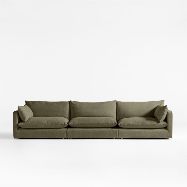 Unwind Modular 3-Piece Slipcovered Sectional Sofa - Image 0