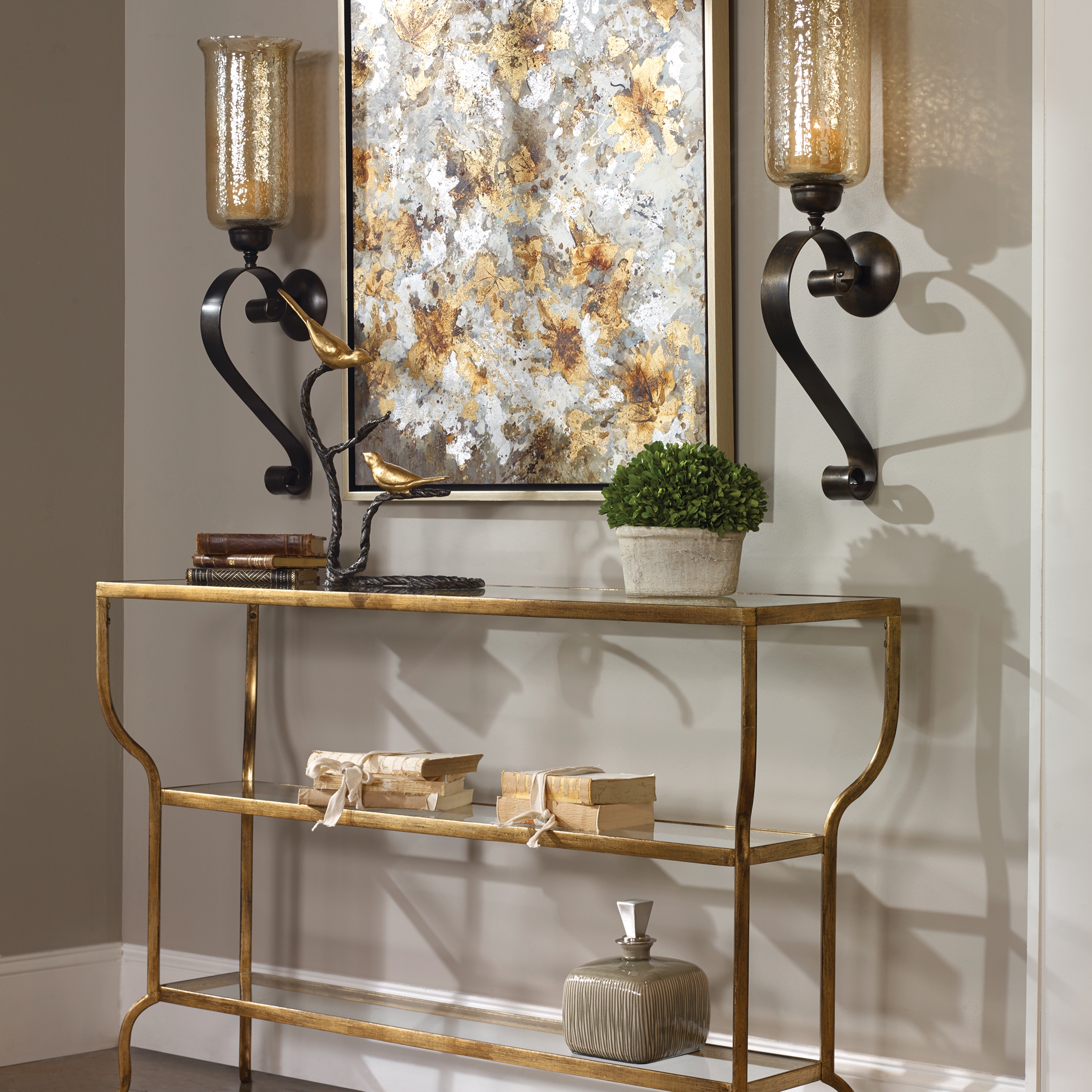 Deline Gold Console Table - Image 3