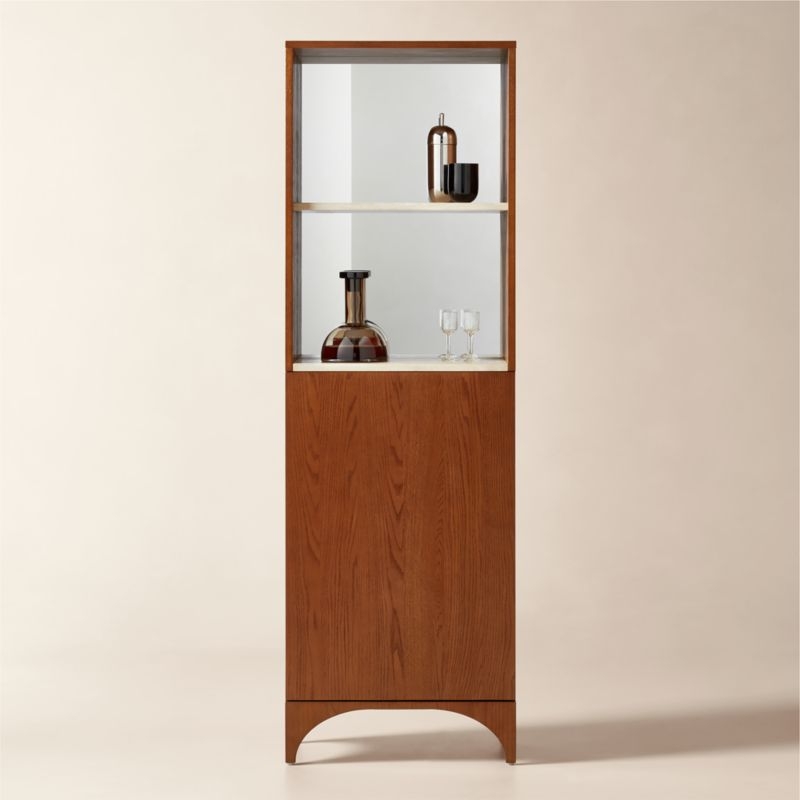 Roane Oak Bar Cabinet - Image 5