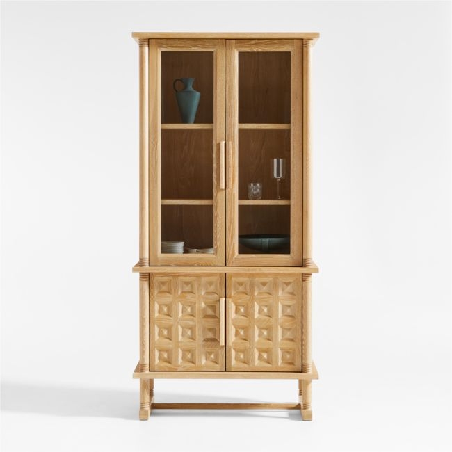 Honore Natural Oak Wood Tall Storage Cabinet by Athena Calderone - Image 0