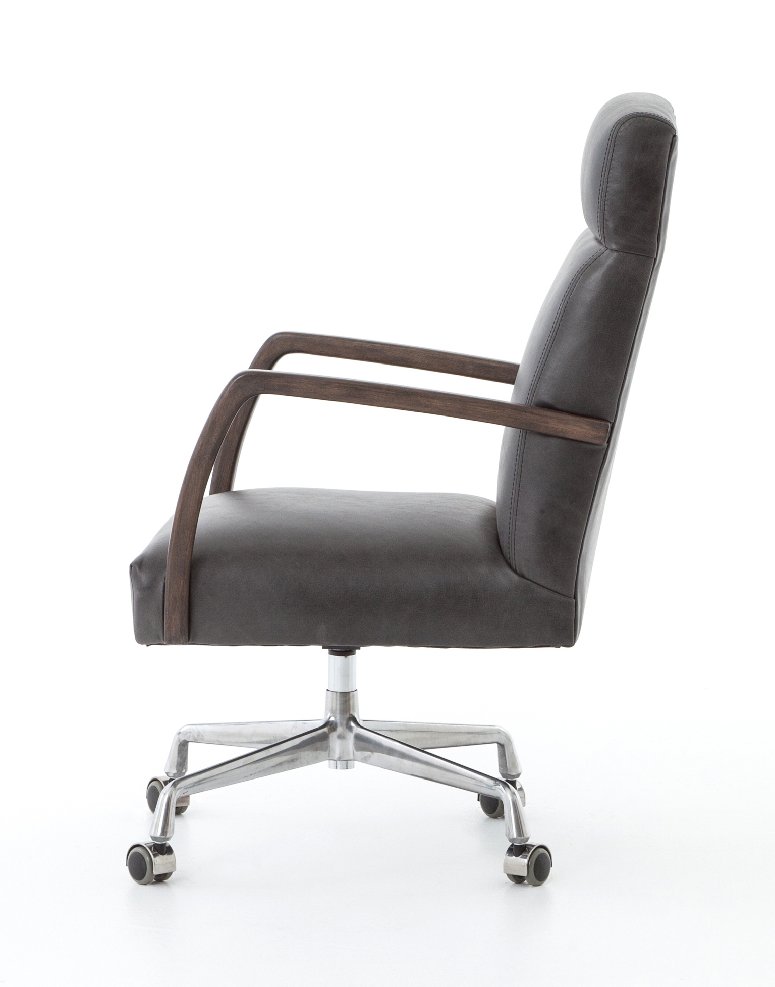 Camden Leather Office Chair, Ebony - Image 2