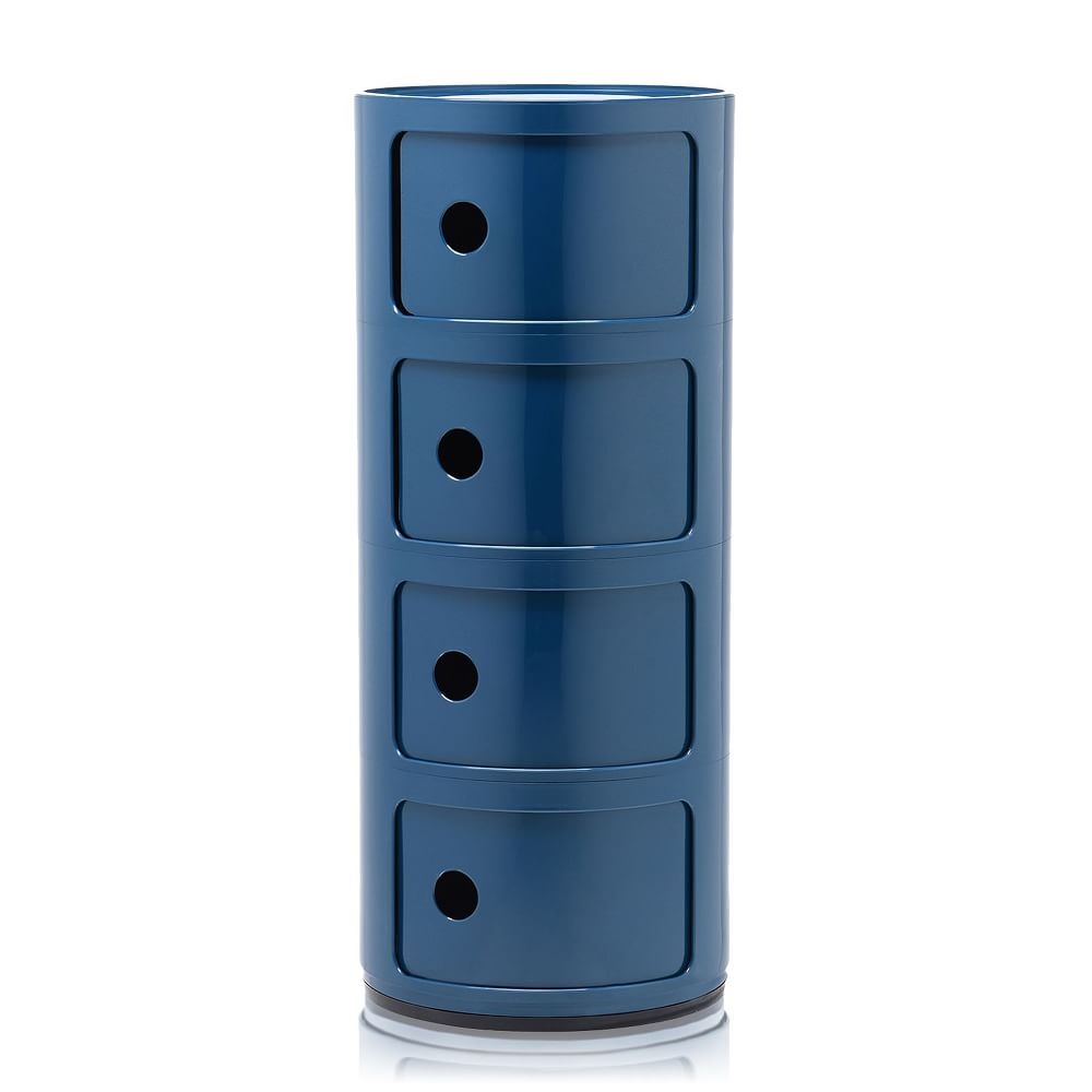 Kartell Componibili, 4 Tier Storage Unit, Acrylonitrile Butad, Blue - Image 0