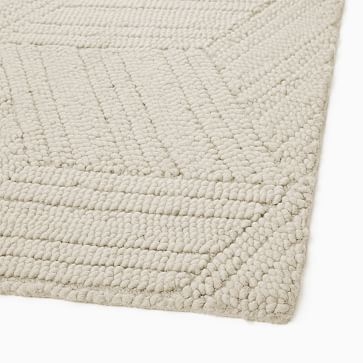 Textured Hexagon Rug, 3'x5', Alabaster - Image 3