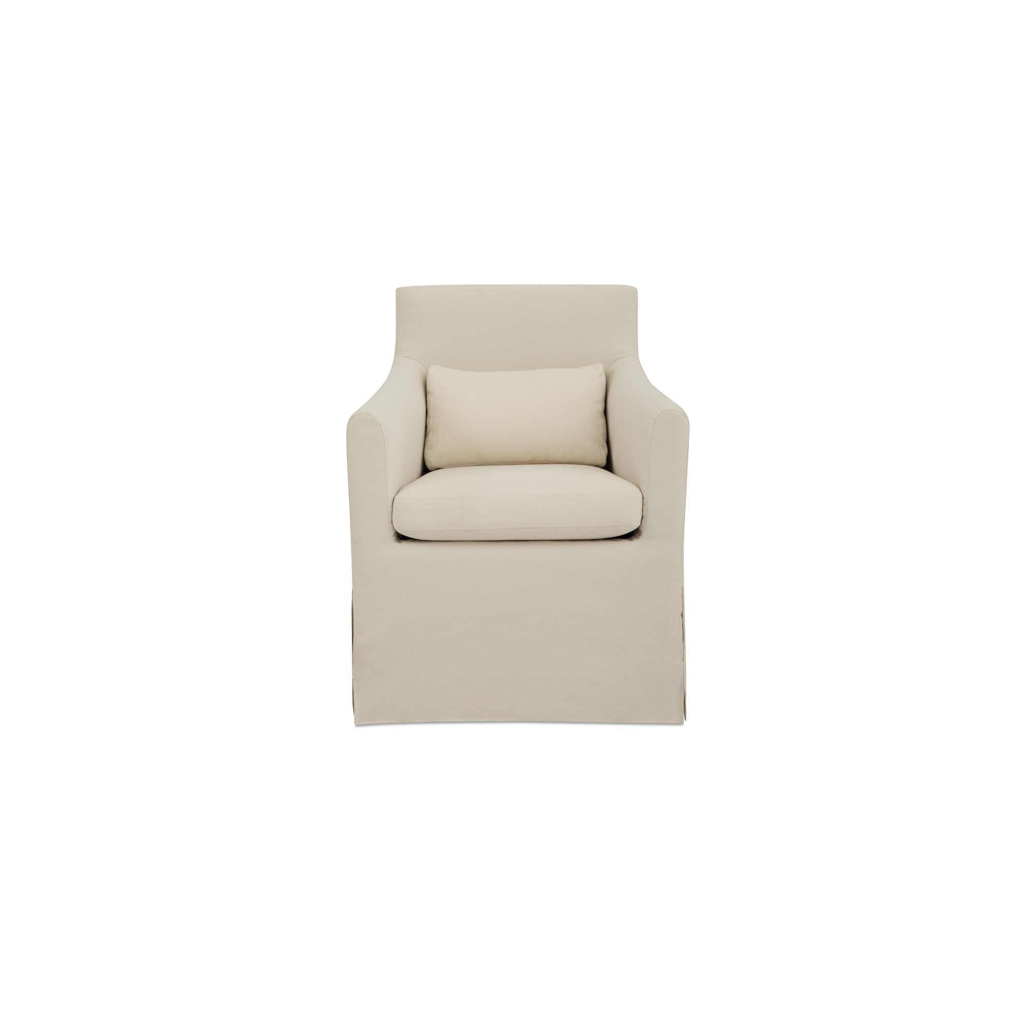 Lydia Outdoor Slipcover Dining Chair Cream - Image 0