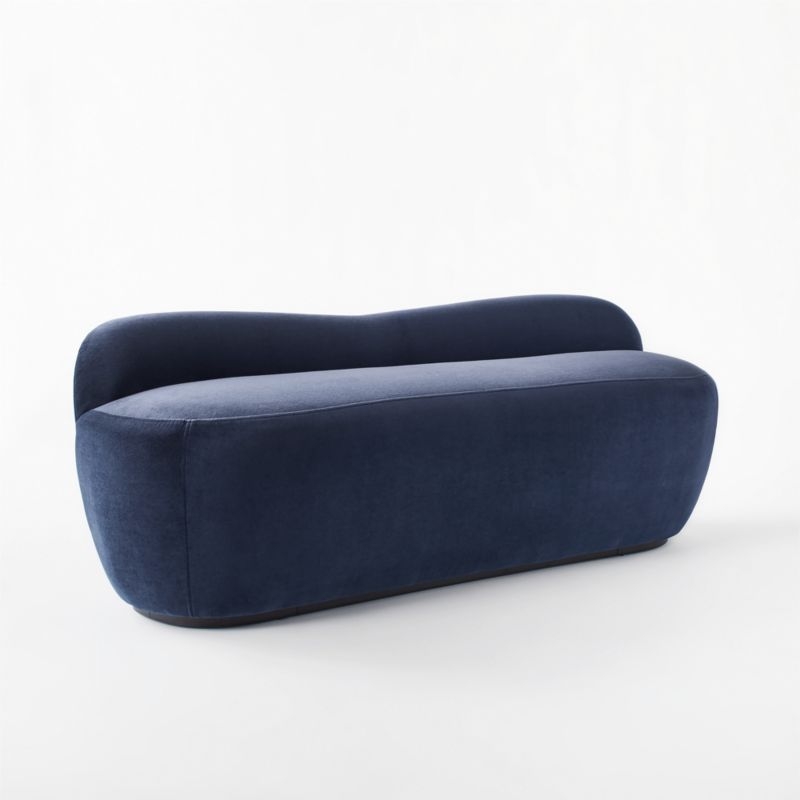 Orleans Navy Velvet Bench - Image 2