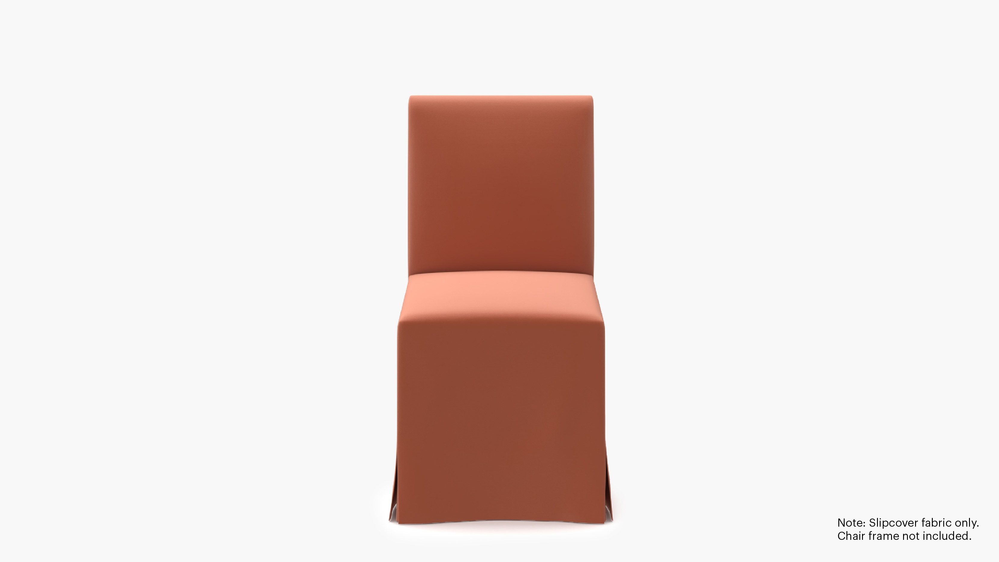 Slipcovered Signature Dining Chair - Cover Only, Coral Performance Velvet - Image 0