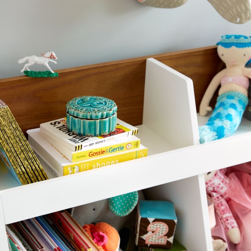 Mid-Century Bookcase, Walnut & White - Image 9
