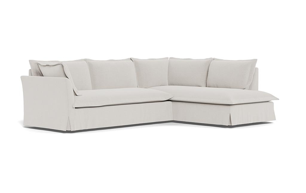 Skylar Slipcovered 3-Seat Right Bumper Sectional - Image 1
