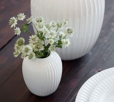 Kahler Hammershoi Vase, Mini, Set of 2, White Porcelain - Image 1