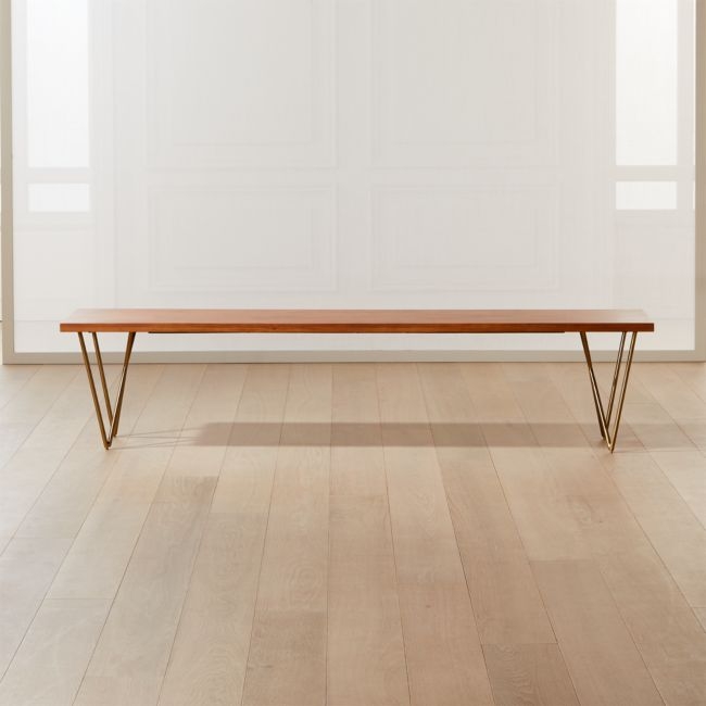 Dylan Brass Bench 80" - Image 0
