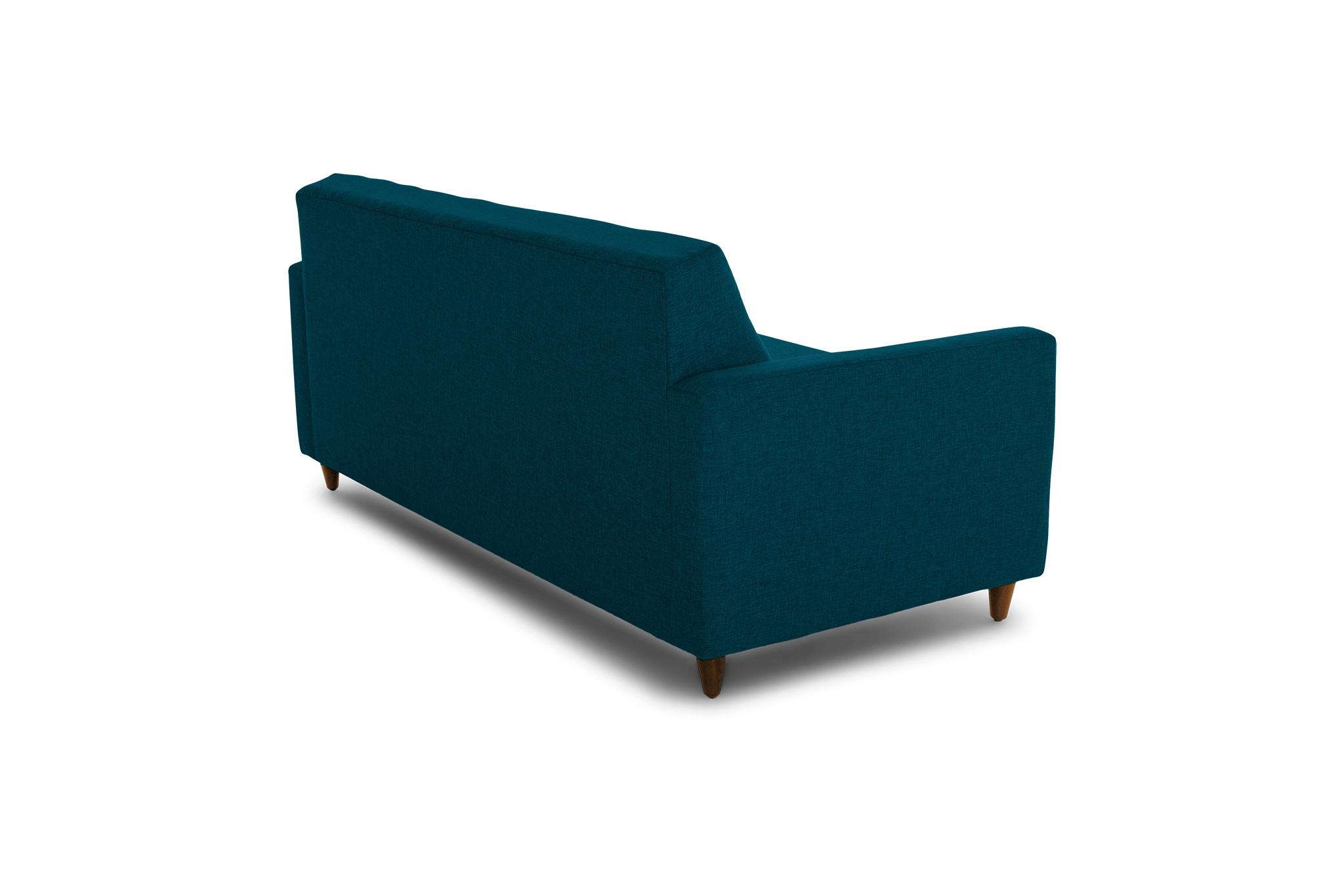Blue Korver Mid Century Modern Sleeper Sofa - Key Largo Zenith Teal - Mocha - Image 4