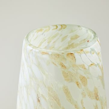 Speckled Mexican Glass Vase, Gray - Image 3