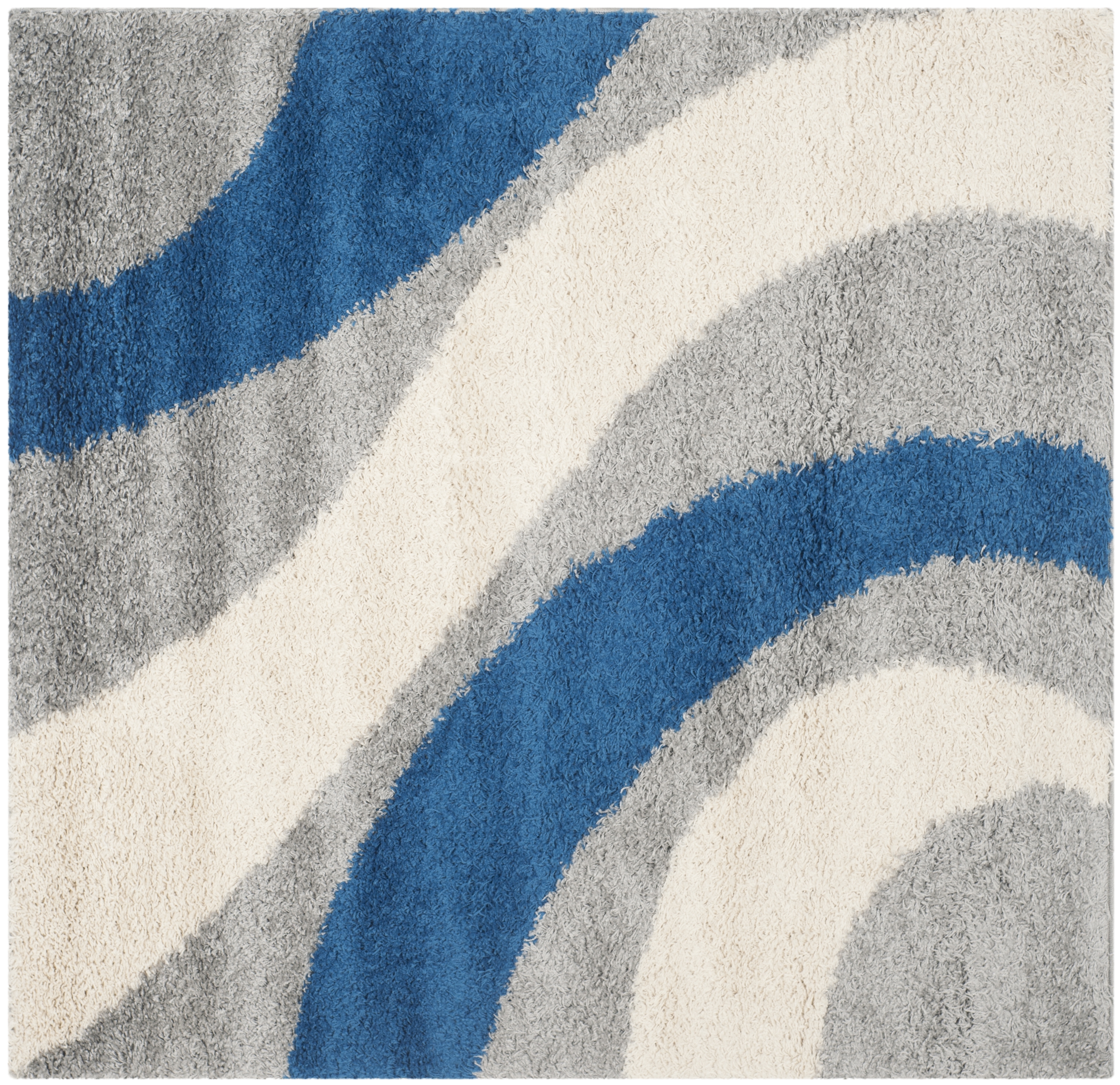 Arlo Home Woven Area Rug, SG914-8065, Grey/Blue,  5' X 5' Square - Image 0
